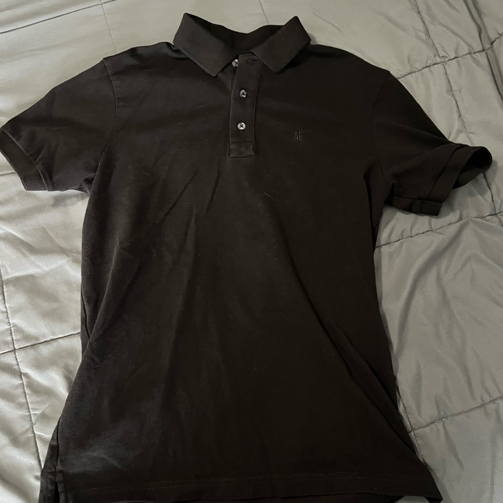 American Eagle Outfitters Black Polo Shirt